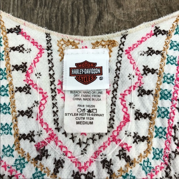 Harley Davidson Embellished T-shirt Top - Picture 3 of 8